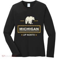 Black Bear  Wo Upper Peninsula Michigan Up North Women's Long Sleeve Shirt thumb 0