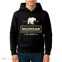 Black Bear  Wo Upper Peninsula Michigan Up North Kids Hoodie thumb 4