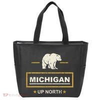 Black Bear  Wo Upper Peninsula Michigan Up North Tote Bag thumb 0