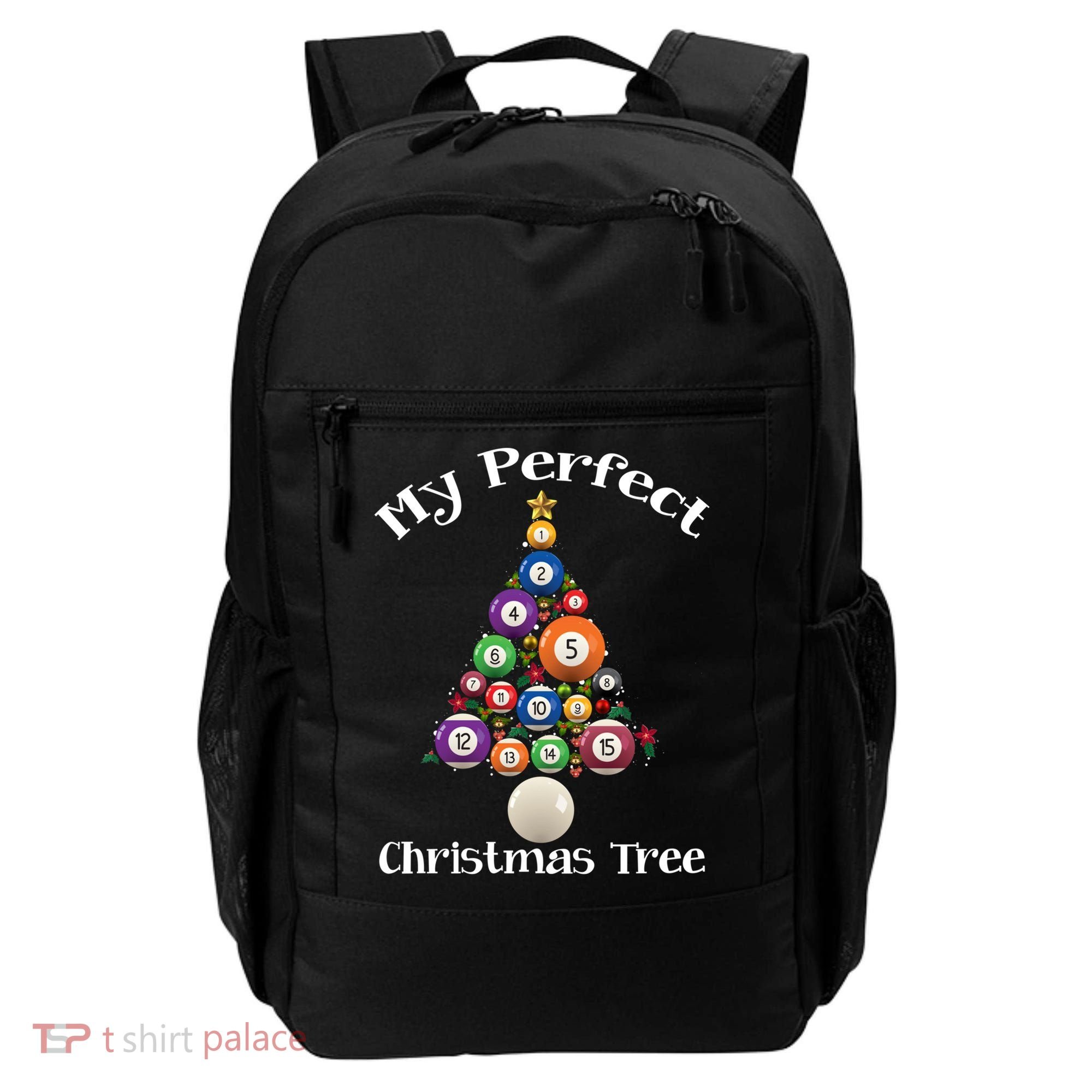 Billiard Ball Xmas Tree Meaningful Gift Pool Billiards Christmas Great Gift Backpack