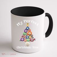 Billiard Ball Xmas Tree Meaningful Gift Pool Billiards Christmas Great Gift Coffee Mug thumb 1