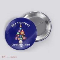 Billiard Ball Xmas Tree Meaningful Gift Pool Billiards Christmas Great Gift Button thumb 0