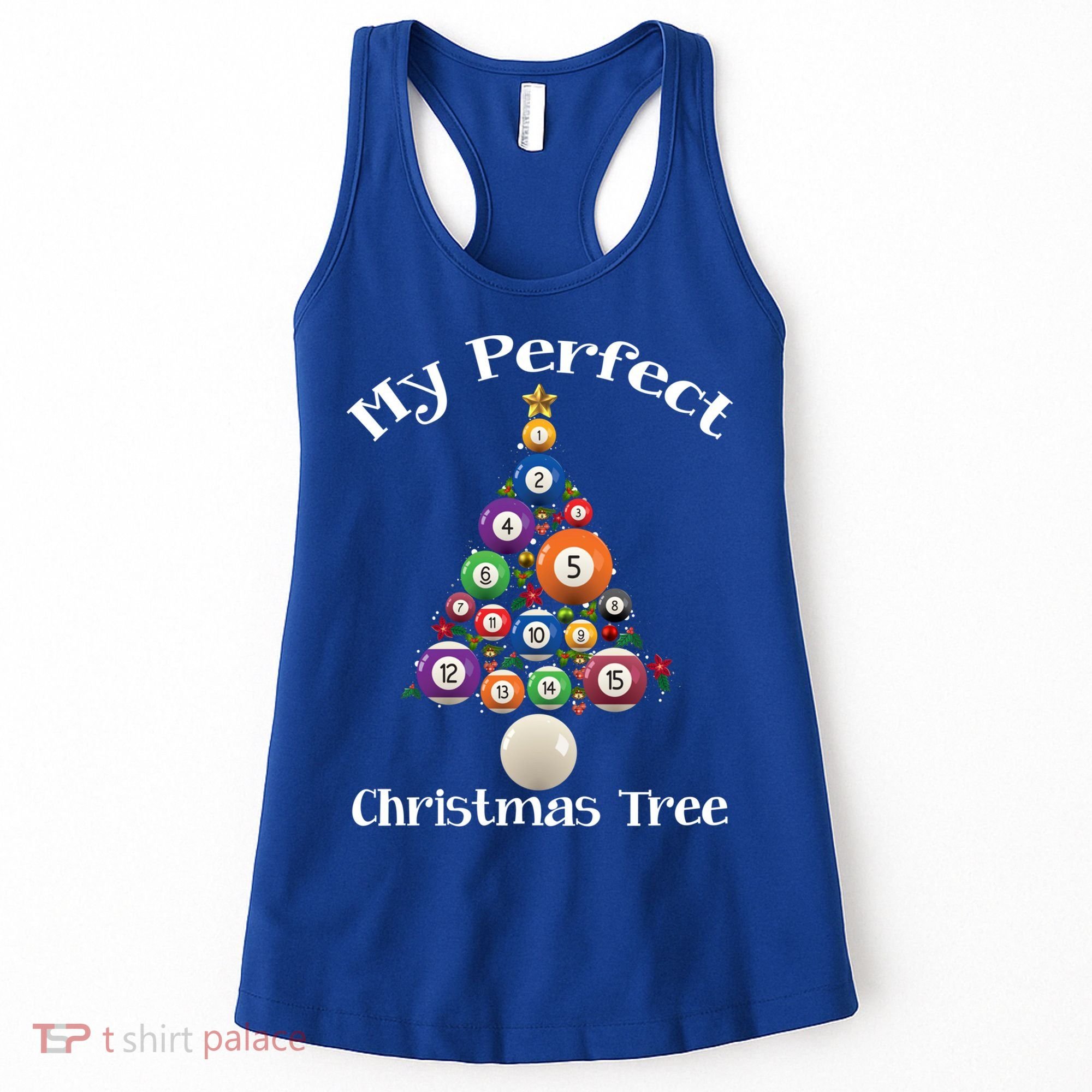 Billiard Ball Xmas Tree Meaningful Gift Pool Billiards Christmas Great Gift Women's Tank Top