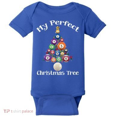 Billiard Ball Xmas Tree Meaningful Gift Pool Billiards Christmas Great Gift Baby Bodysuit