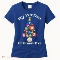 Billiard Ball Xmas Tree Meaningful Gift Pool Billiards Christmas Great Gift Women's T-Shirt thumb 0