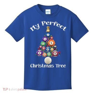 Billiard Ball Xmas Tree Meaningful Gift Pool Billiards Christmas Great Gift Kids T-Shirt