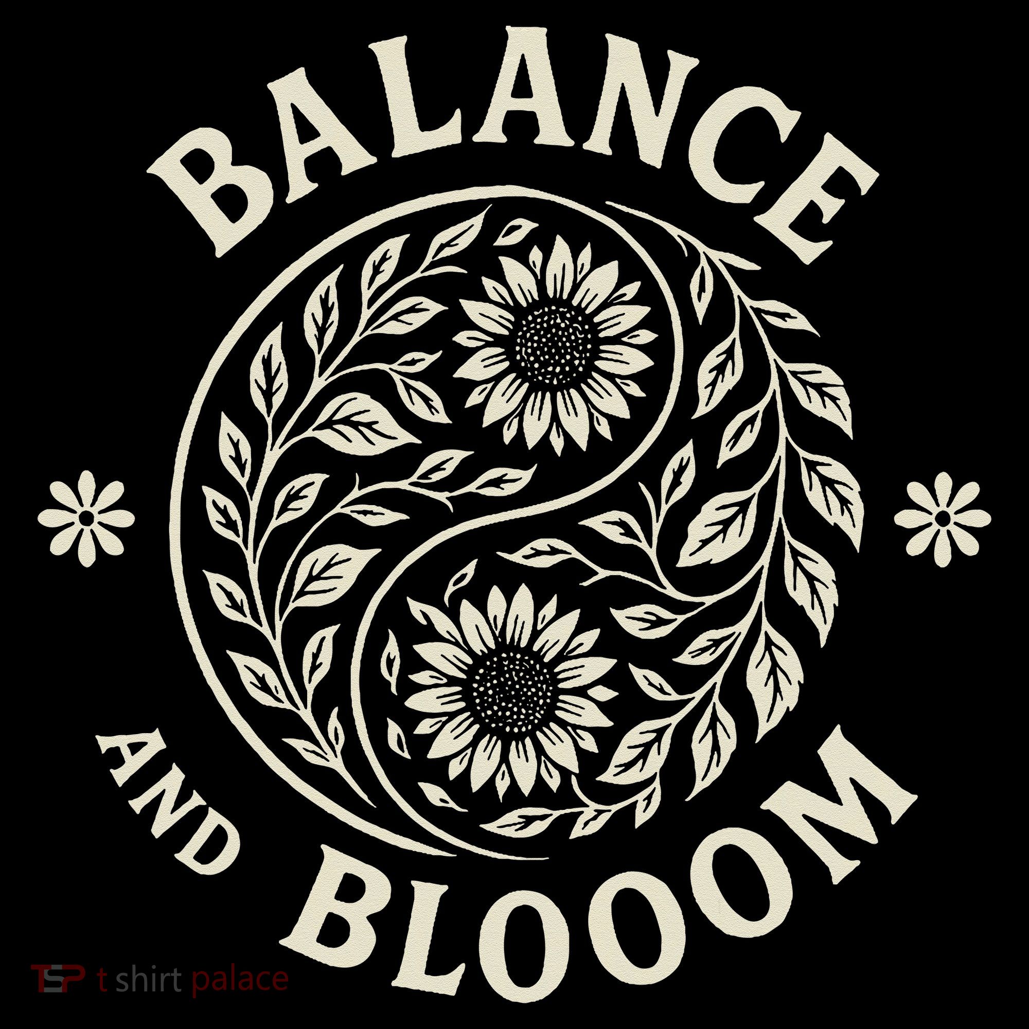 Balance Blooom Yin Yang Floral Zen Nature Boho Calm Coffee Mug
