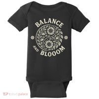 Balance Blooom Yin Yang Floral Zen Nature Boho Calm Baby Bodysuit thumb 0