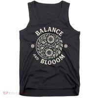 Balance Blooom Yin Yang Floral Zen Nature Boho Calm Tank Top thumb 0