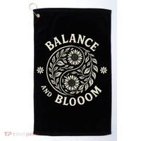 Balance Blooom Yin Yang Floral Zen Nature Boho Calm Golf Towel thumb 0