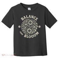 Balance Blooom Yin Yang Floral Zen Nature Boho Calm Toddler T-Shirt thumb 0