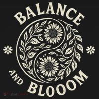 Balance Blooom Yin Yang Floral Zen Nature Boho Calm Visor thumb 3