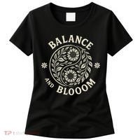 Balance Blooom Yin Yang Floral Zen Nature Boho Calm Women's T-Shirt thumb 0