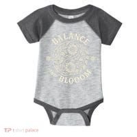 Balance Blooom Yin Yang Floral Zen Nature Boho Calm Infant Baby Jersey Bodysuit thumb 0