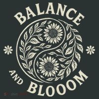Balance Blooom Yin Yang Floral Zen Nature Boho Calm Infant Baby Jersey Bodysuit thumb 2
