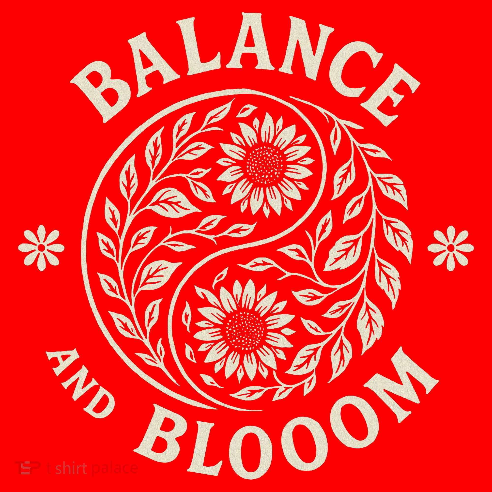 Balance Blooom Yin Yang Floral Zen Nature Boho Calm Santa Hat