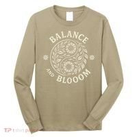 Balance Blooom Yin Yang Floral Zen Nature Boho Calm Long Sleeve Shirt thumb 0