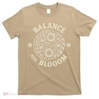 Balance Blooom Yin Yang Floral Zen Nature Boho Calm T-Shirt thumb 0