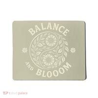 Balance Blooom Yin Yang Floral Zen Nature Boho Calm Mousepad thumb 0