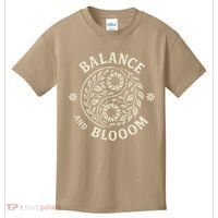 Balance Blooom Yin Yang Floral Zen Nature Boho Calm Kids T-Shirt thumb 0
