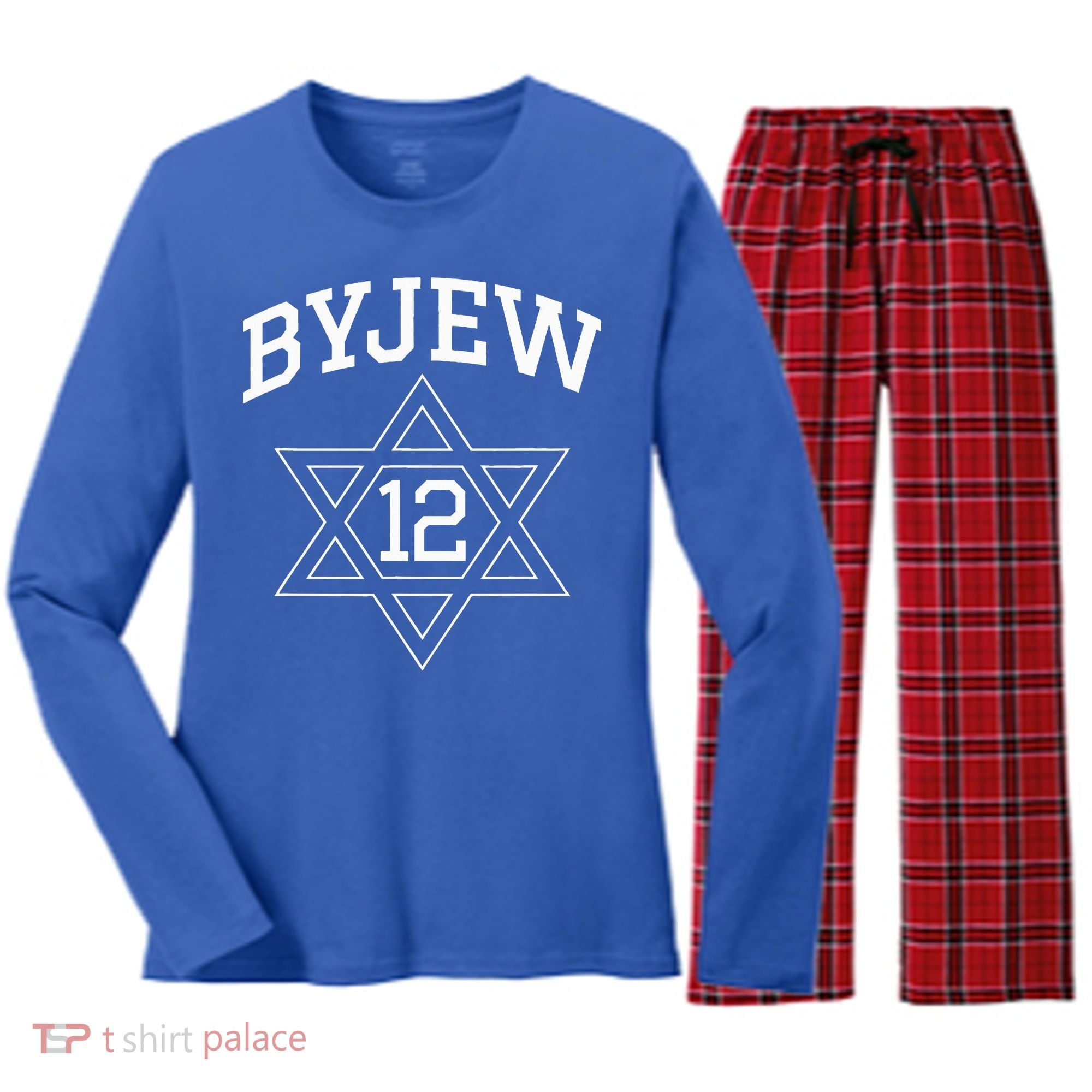 Byjew Women's Long Sleeve Flannel Pajama Set 