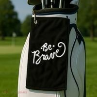 Be Brave You Will Get Through This Inspirational Gift Golf Towel thumb 2