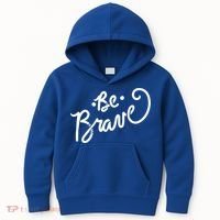 Be Brave You Will Get Through This Inspirational Gift Kids Hoodie thumb 0