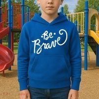 Be Brave You Will Get Through This Inspirational Gift Kids Hoodie thumb 2