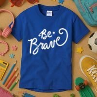 Be Brave You Will Get Through This Inspirational Gift Kids T-Shirt thumb 3