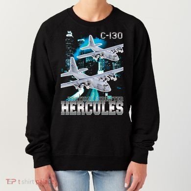 Bootleg C 130 Hercules USAF Aircraft Women's Sweatshirt