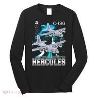 Bootleg C 130 Hercules USAF Aircraft Long Sleeve Shirt thumb 0