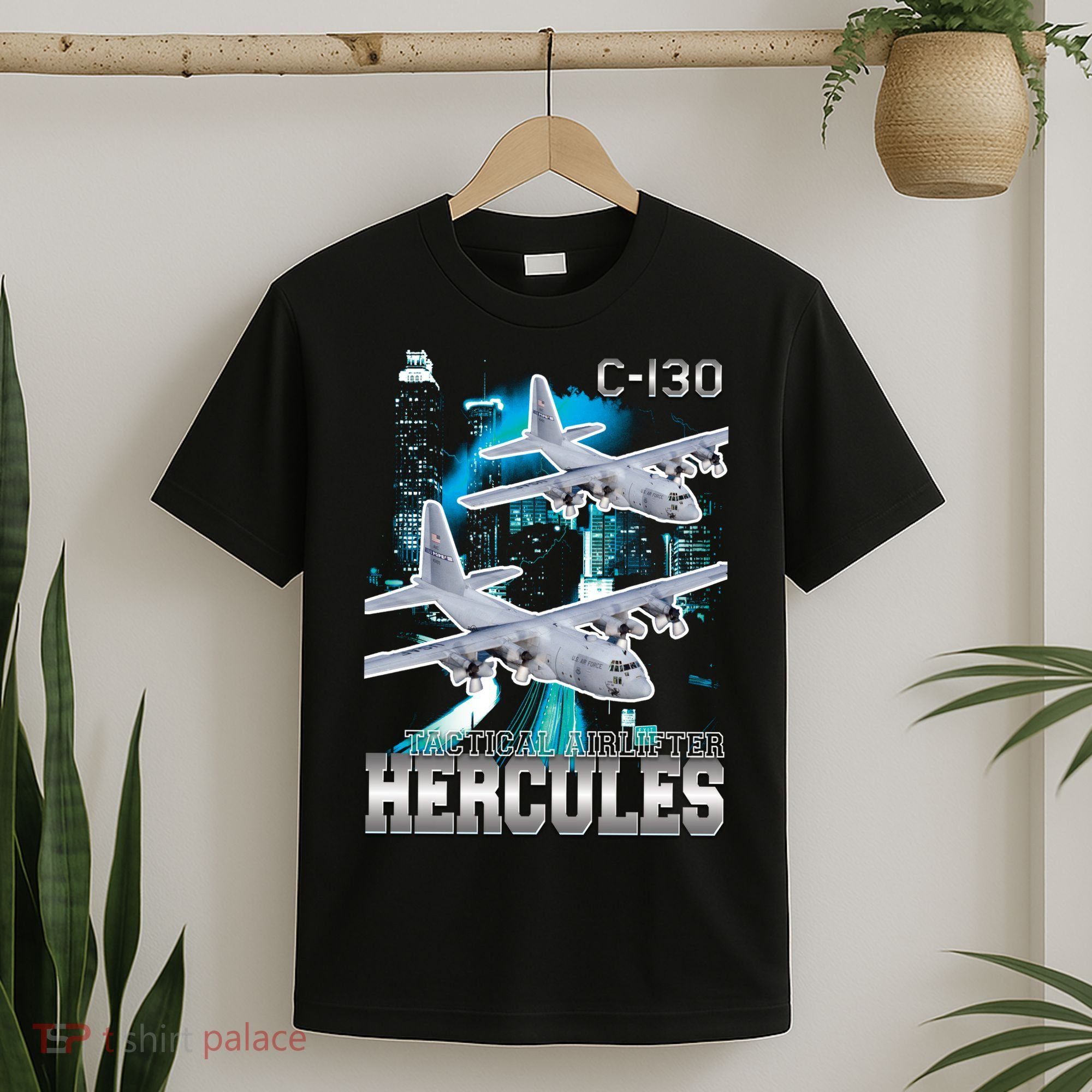 Bootleg C 130 Hercules USAF Aircraft T-Shirt