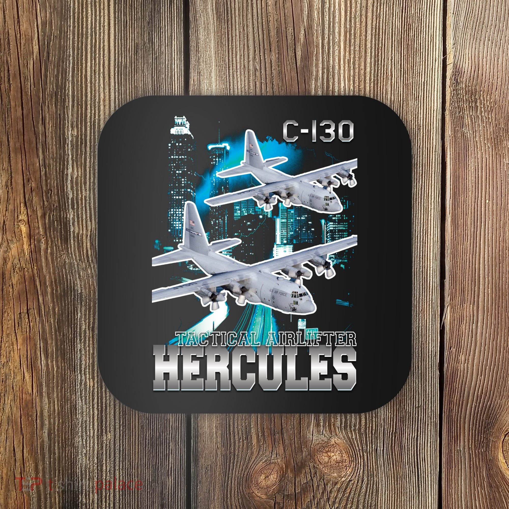 Bootleg C 130 Hercules USAF Aircraft Coaster
