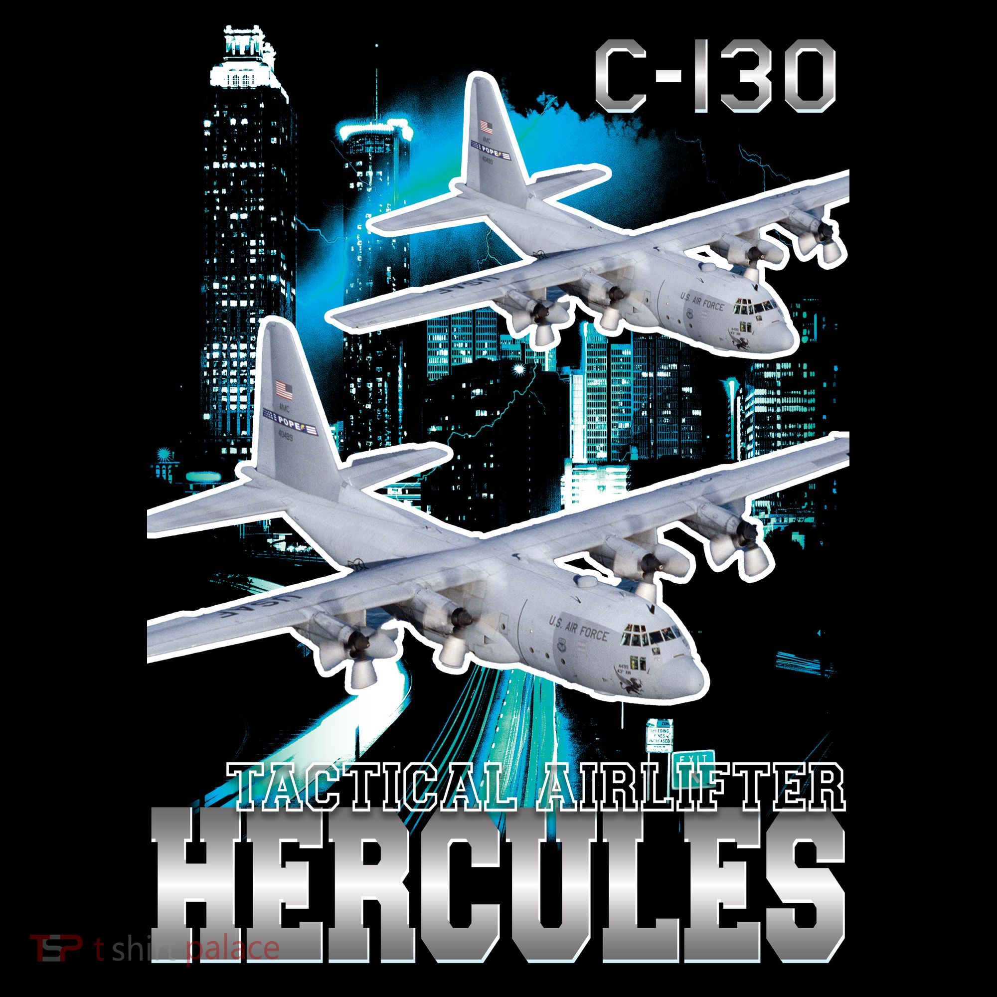 Bootleg C 130 Hercules USAF Aircraft Women's Hoodie