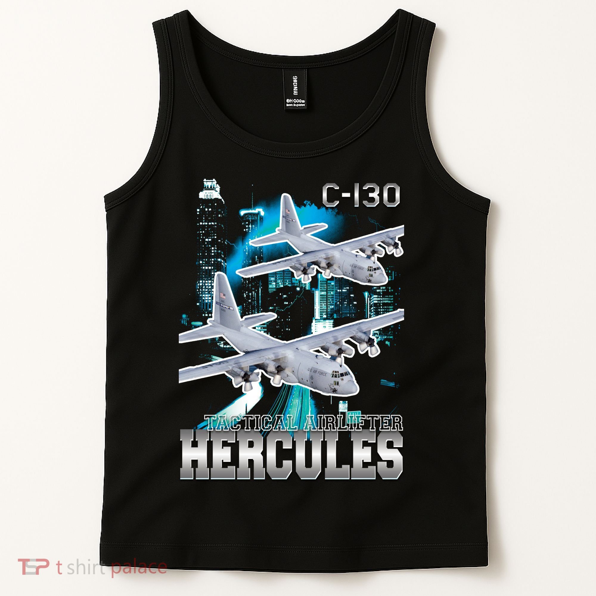 Bootleg C 130 Hercules USAF Aircraft Tank Top