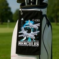 Bootleg C 130 Hercules USAF Aircraft Golf Towel thumb 2