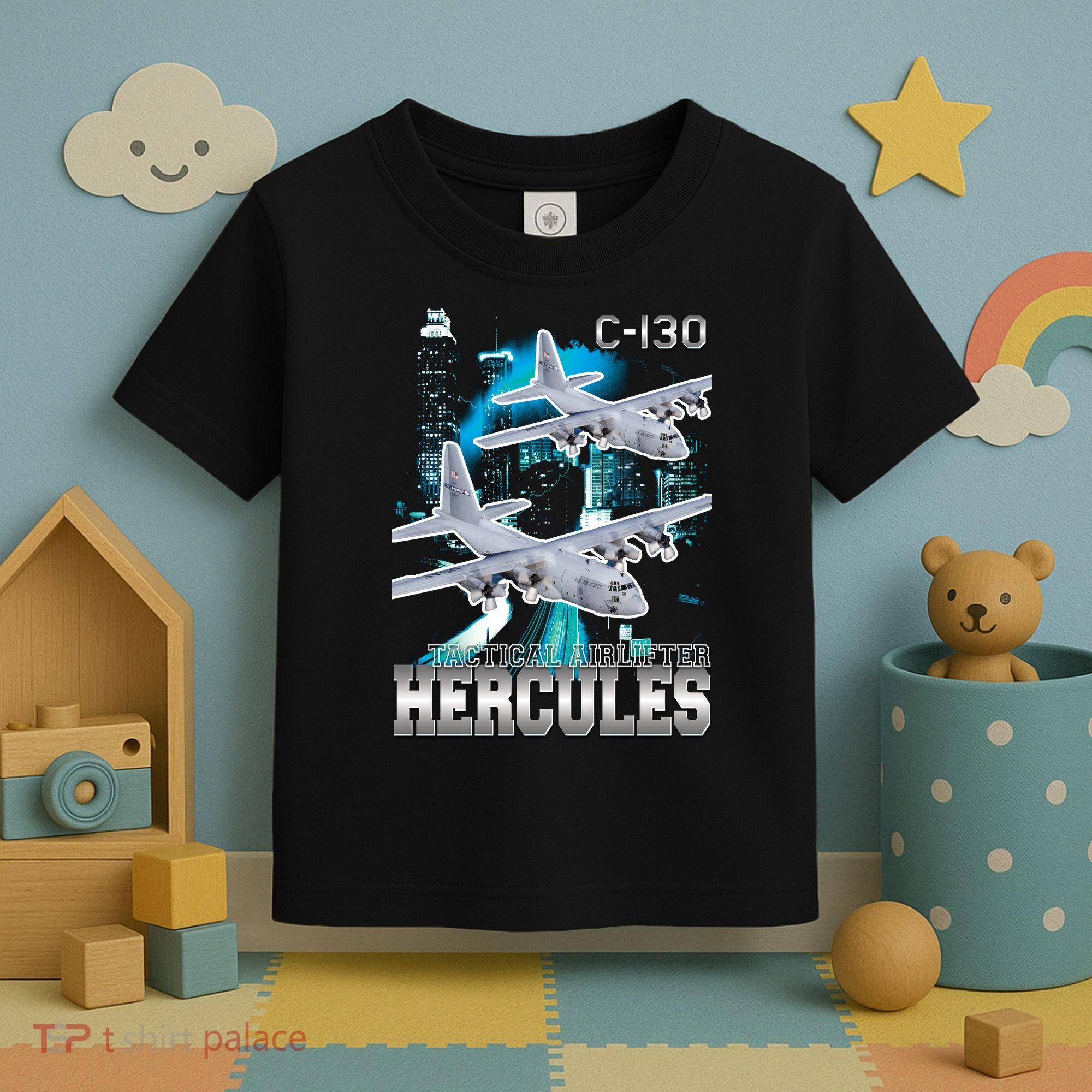 Bootleg C 130 Hercules USAF Aircraft Toddler T-Shirt