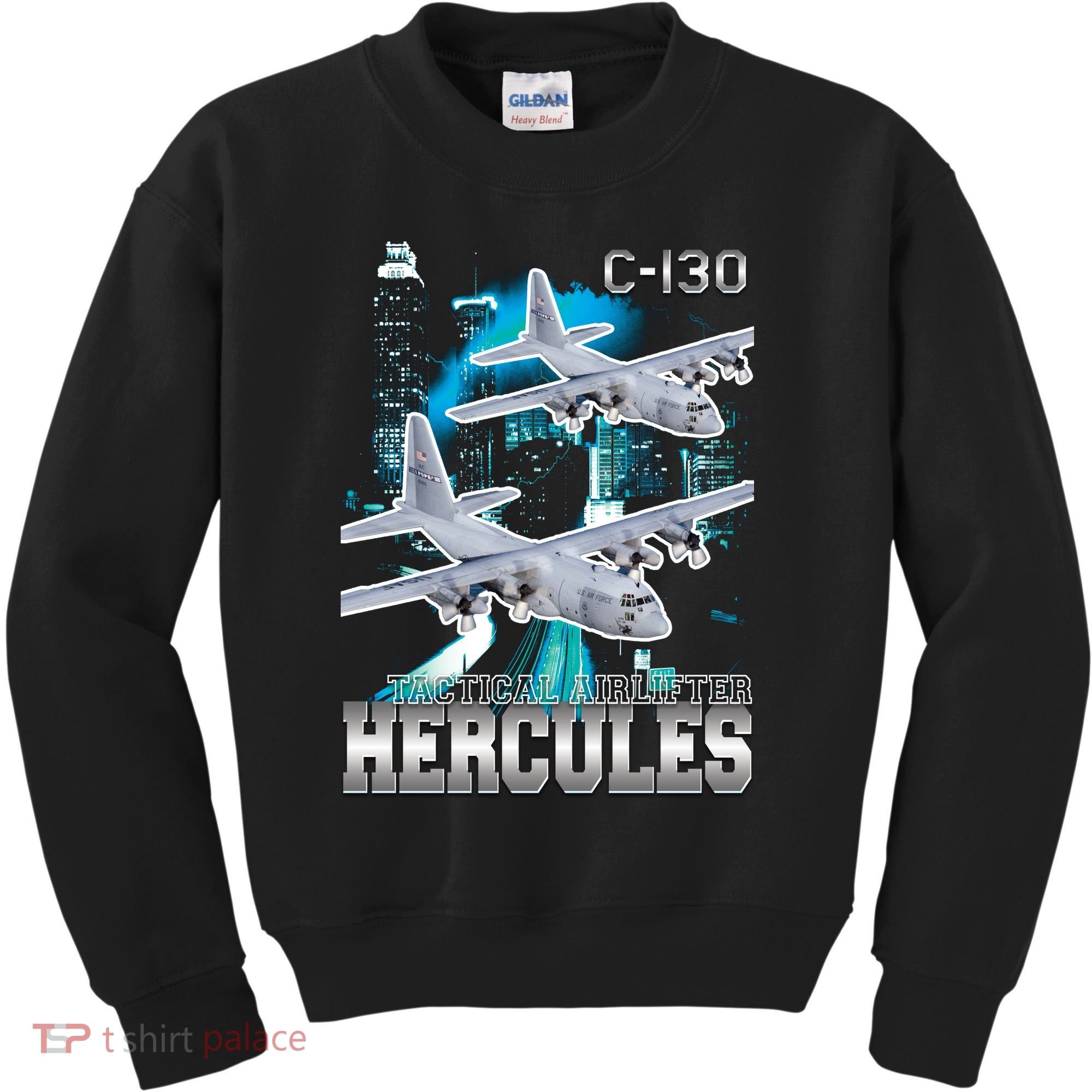 Bootleg C 130 Hercules USAF Aircraft Kids Sweatshirt