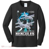 Bootleg C 130 Hercules USAF Aircraft Kids Long Sleeve Shirt thumb 0