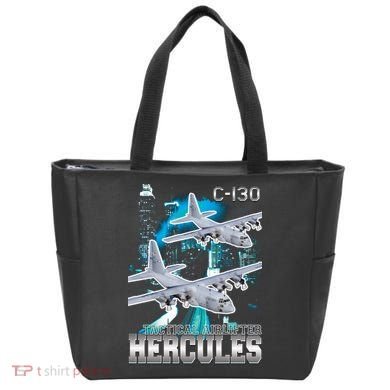 Bootleg C 130 Hercules USAF Aircraft Tote Bag