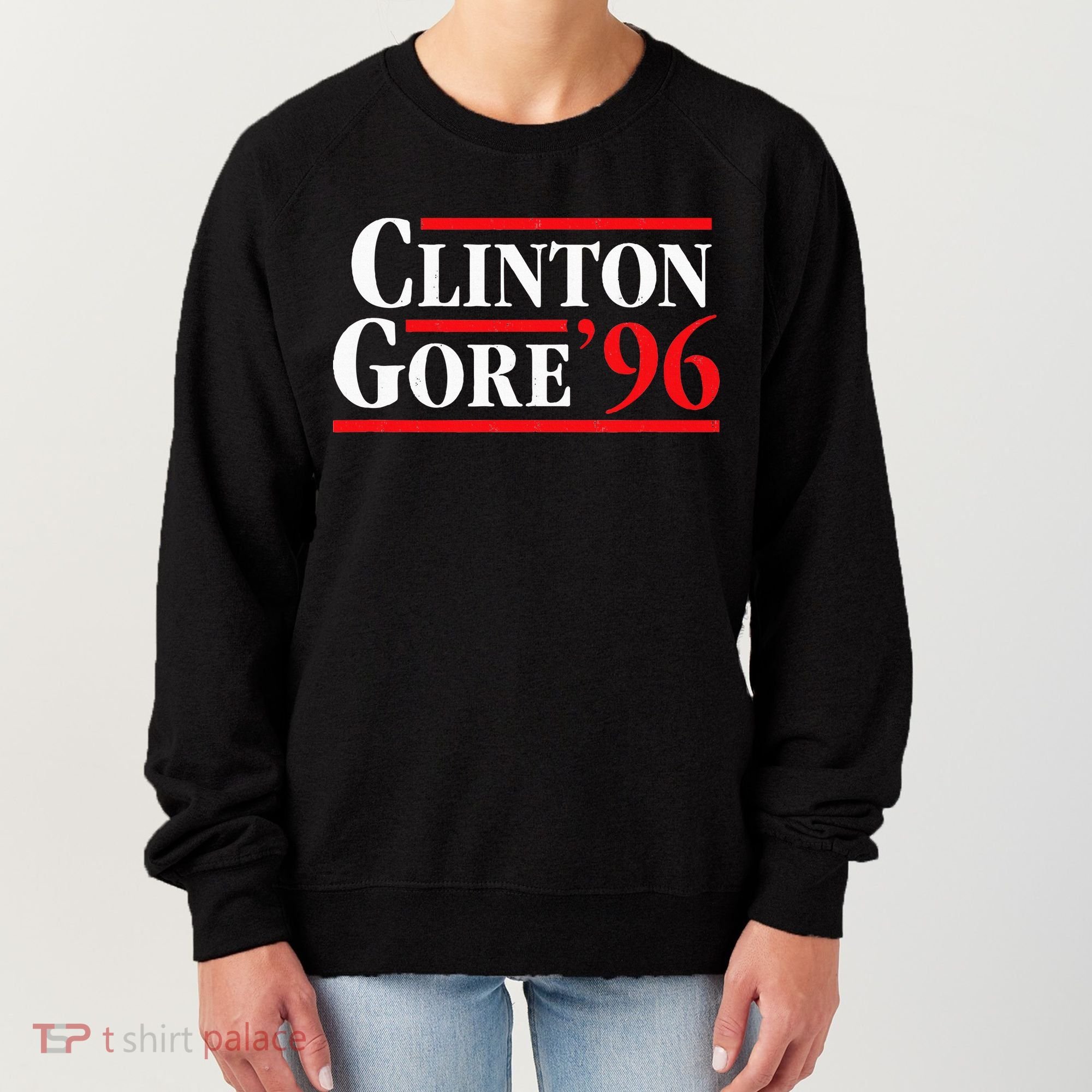 Bill Clinton 1996 Retro Presidential Campaign Women's Sweatshirt