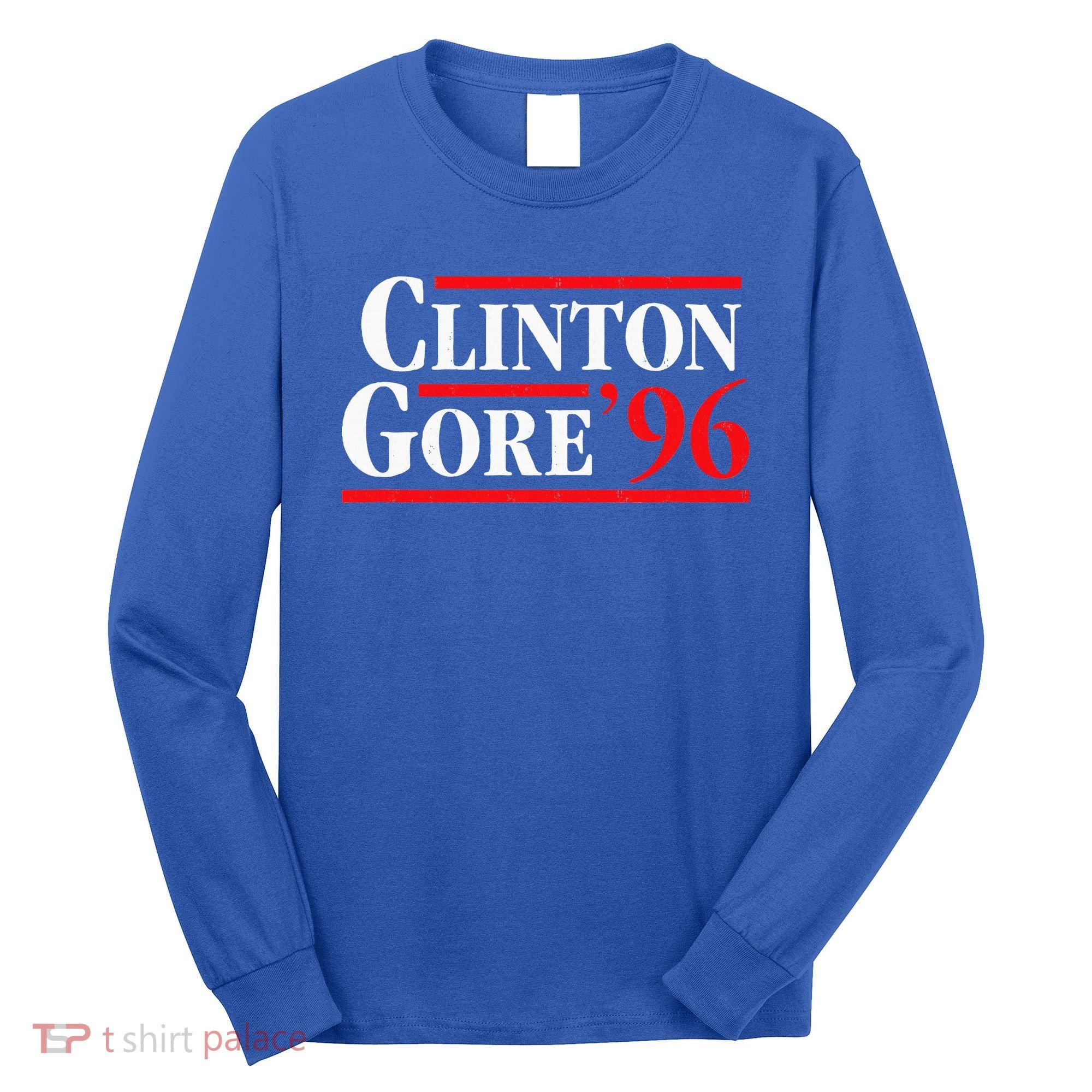 Bill Clinton 1996 Retro Presidential Campaign Long Sleeve Shirt