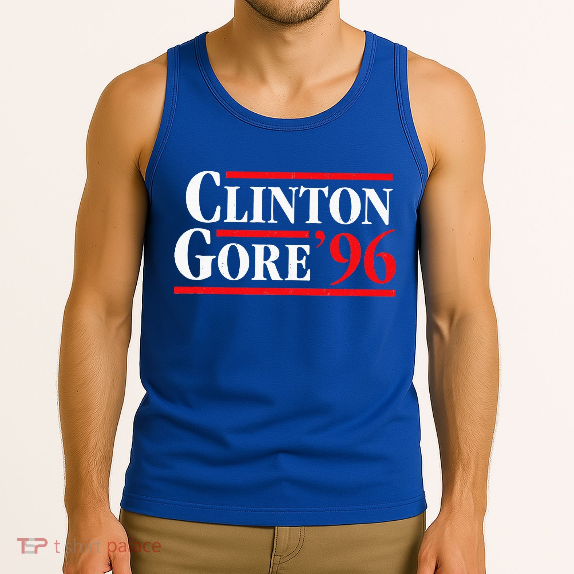 Bill Clinton 1996 Retro Presidential Campaign Tank Top