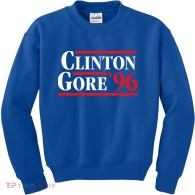 Bill Clinton 1996 Retro Presidential Campaign Kids Sweatshirt