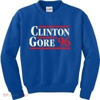 Bill Clinton 1996 Retro Presidential Campaign Kids Sweatshirt thumb 0