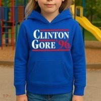 Bill Clinton 1996 Retro Presidential Campaign Kids Hoodie thumb 3