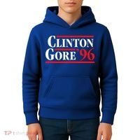 Bill Clinton 1996 Retro Presidential Campaign Kids Hoodie thumb 4