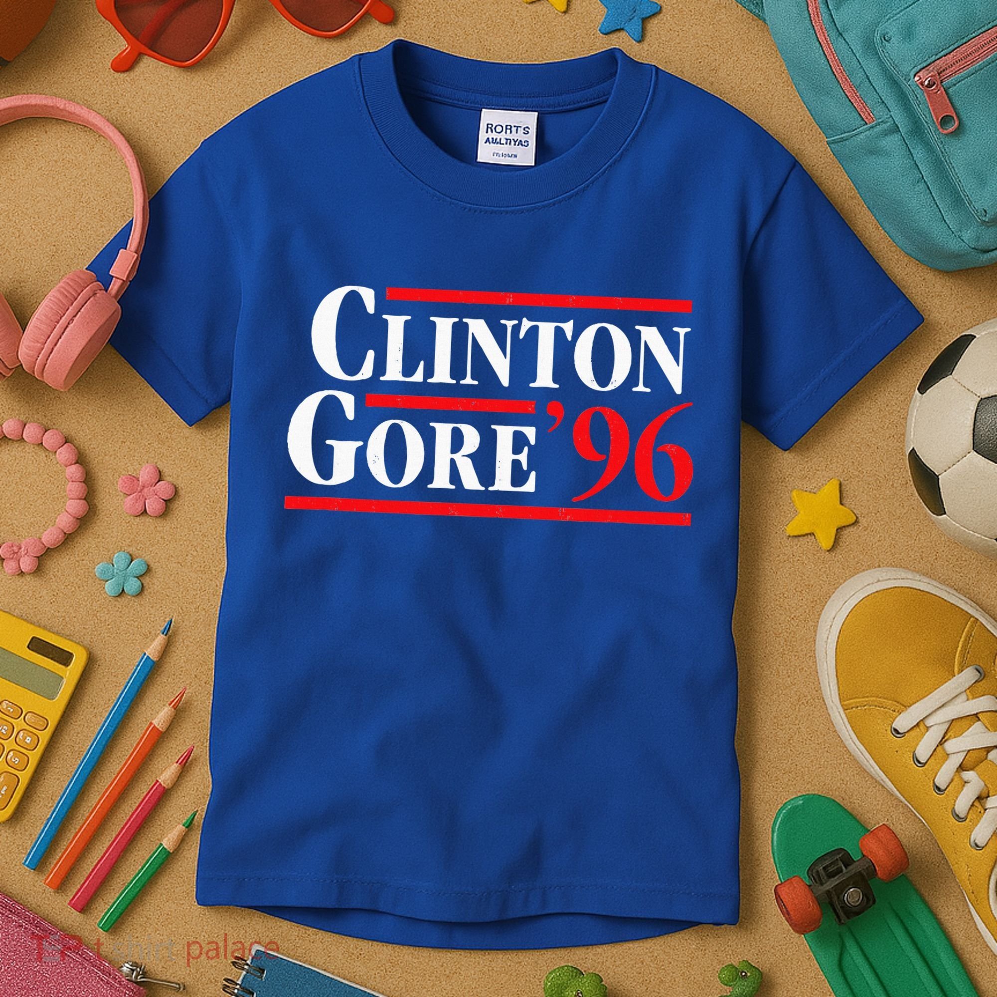 Bill Clinton 1996 Retro Presidential Campaign Kids T-Shirt