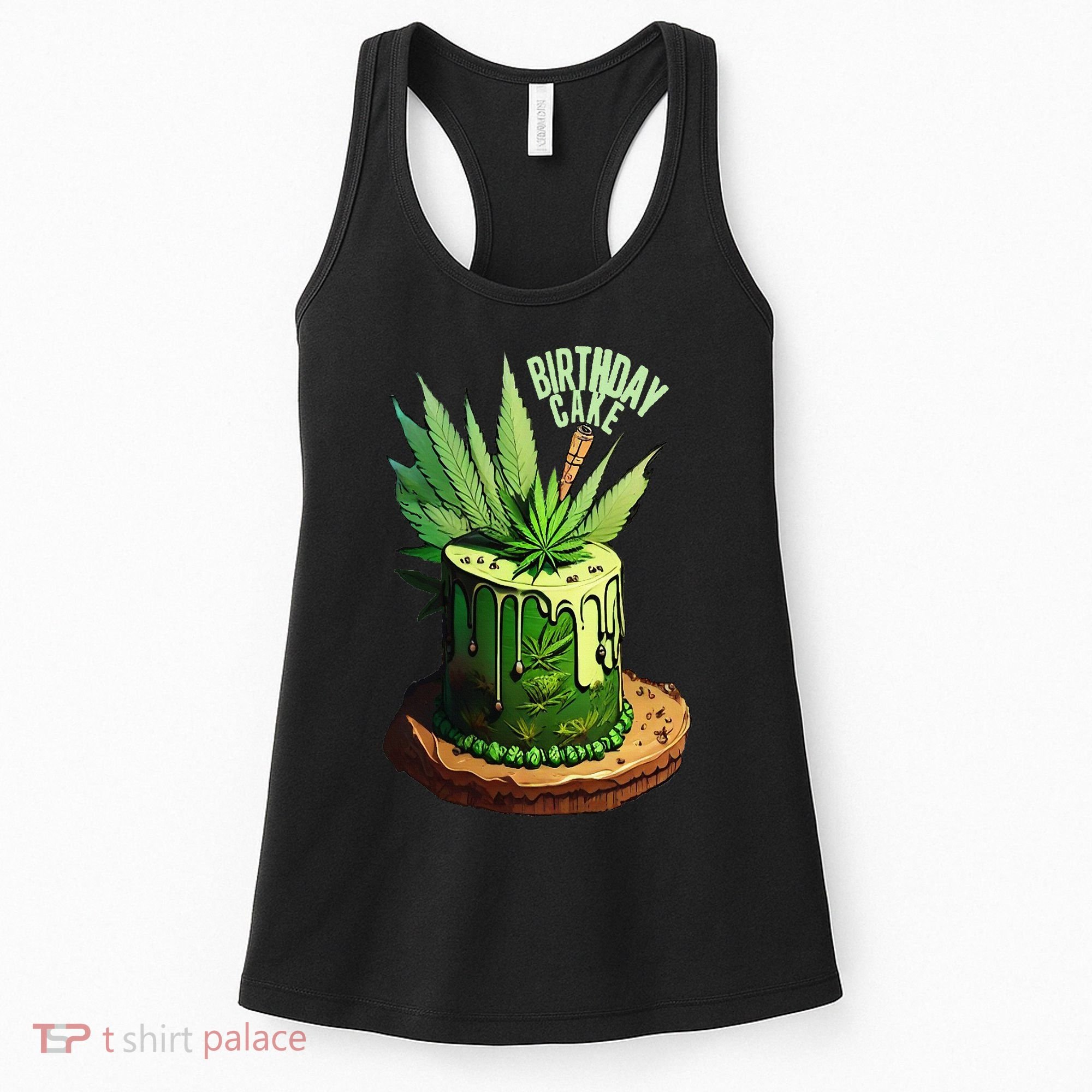 Birthday Cake 420 Cannabis Culture Stoner Weed Strain Women's Tank Top