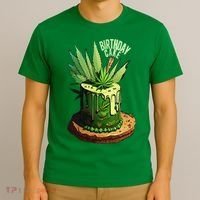 Birthday Cake 420 Cannabis Culture Stoner Weed Strain T-Shirt thumb 3